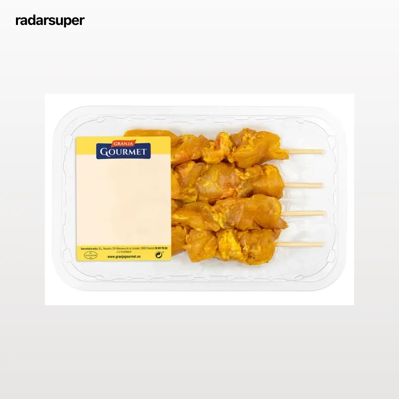 Pincho de pollo amarillo marinado Granja Gourmet 320g