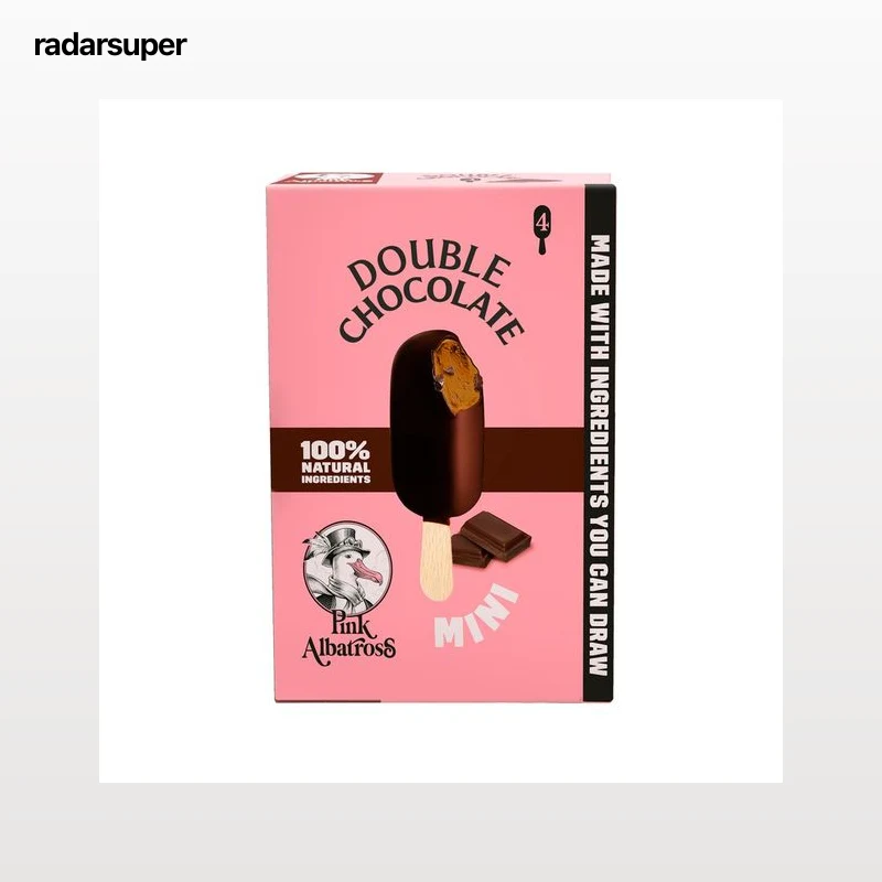PINK ALBATROSS Mini bombón de chocolate 4x47 g. 200 ml.