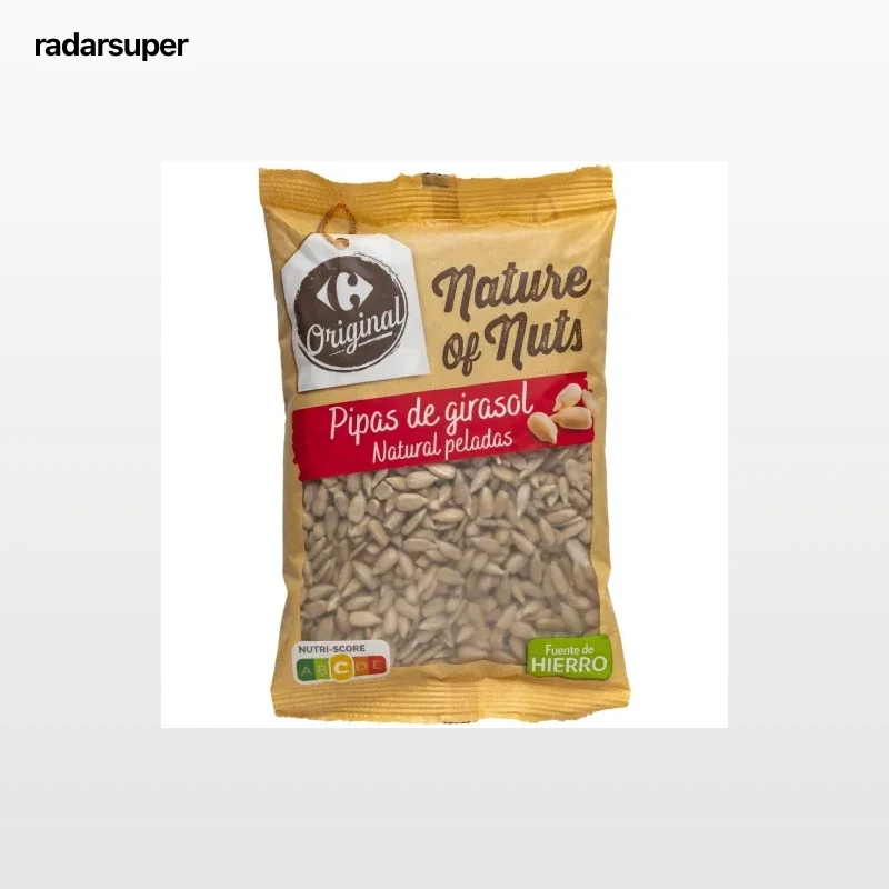 Pipas peladas naturales Original Carrefour 200 g.