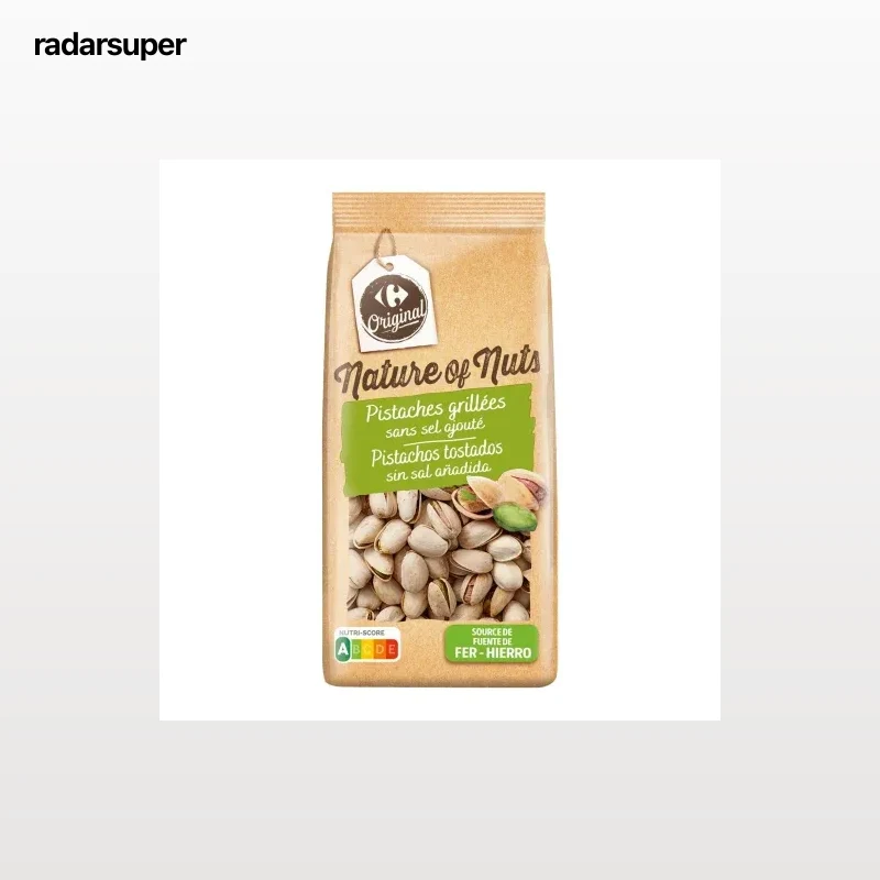 Pistachos tostados sin sal añadida Carrefour 150 g.