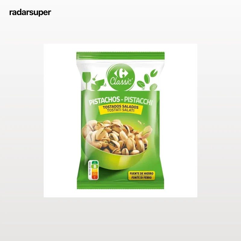 Pistachos tostados y salados Classic Carrefour 200 g.