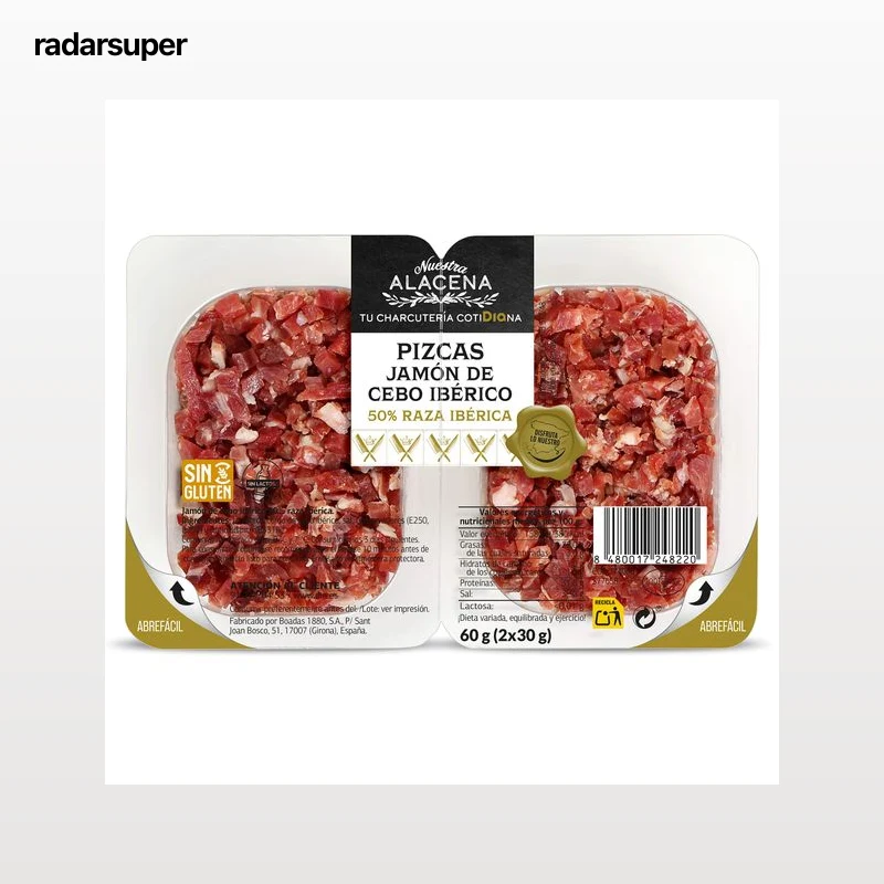 Pizcas de jamón de cebo 50 % raza ibérica Dia Nuestra Alacena 60 g