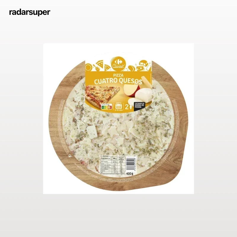 Pizza 4 quesos Carrefour Classic 400 g.