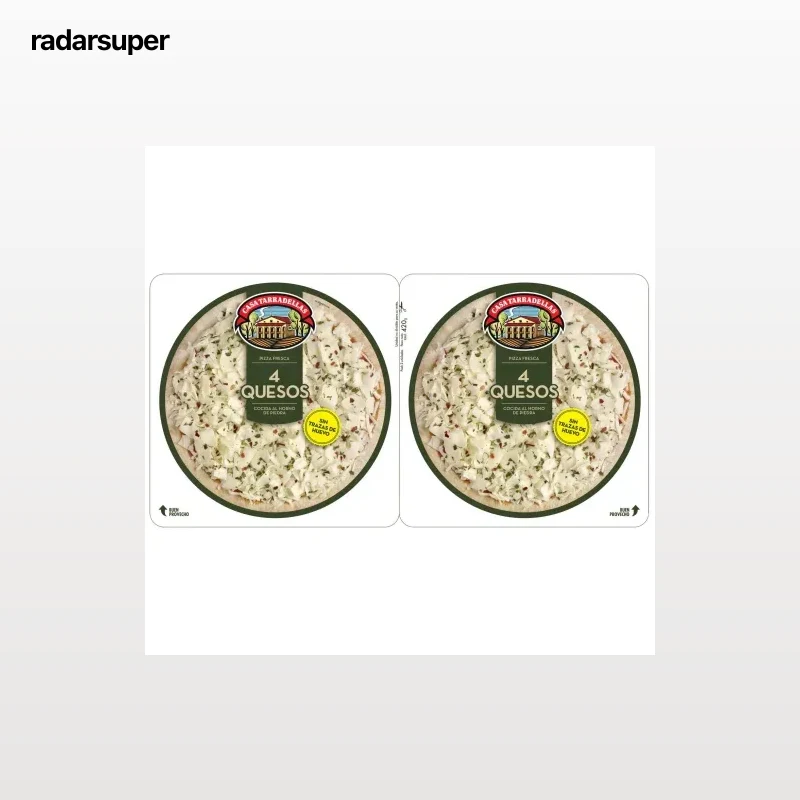 Pizza 4 quesos Casa Tarradellas pack de 2 unidades de 210 g.