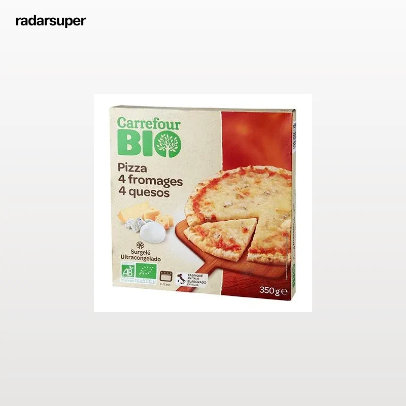 Pizza 4 quesos ecológica Carrefour Bio 350 g.