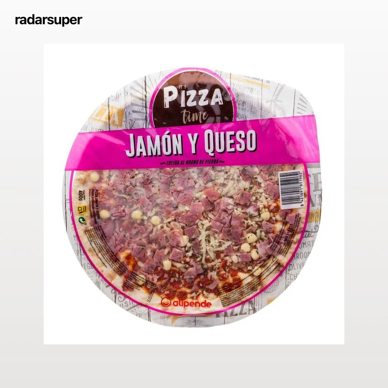 Pizza Alipende 400g jamón y queso