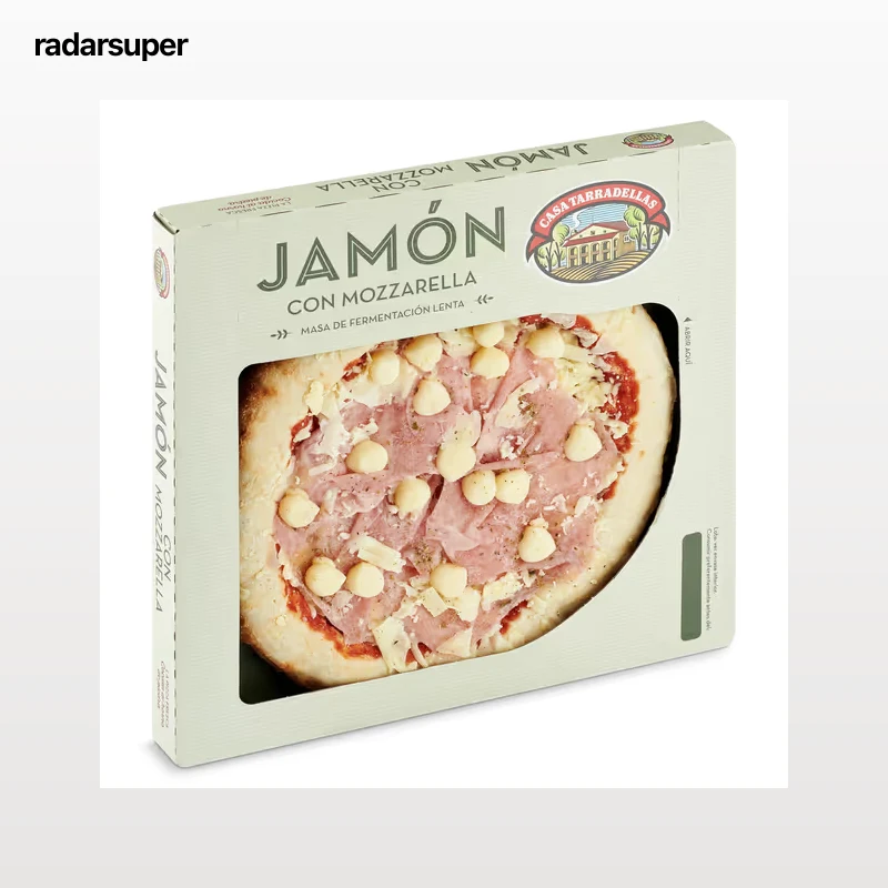 Pizza artesana jamón y mozzarella Casa Tarradellas 400 g