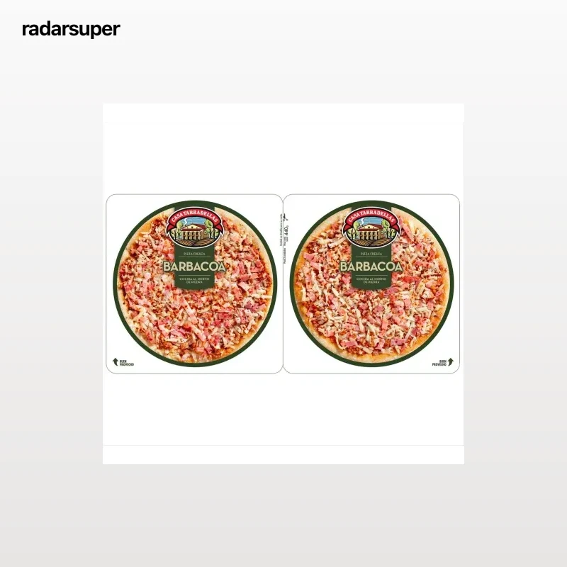 Pizza barbacoa Casa Tarradellas pack de 2 unidades de 220 g.