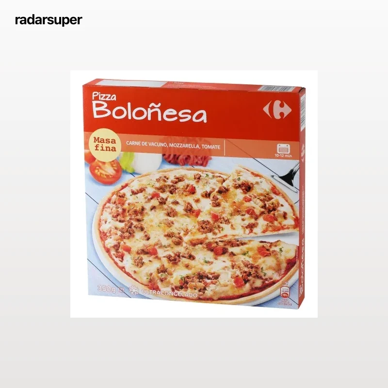Pizza boloñesa Carrefour 375 g.