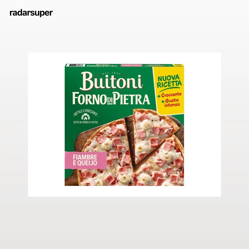 PIZZA BUITONI FORNO DI PIETRA QUEIJO E FIAMBRE 350G