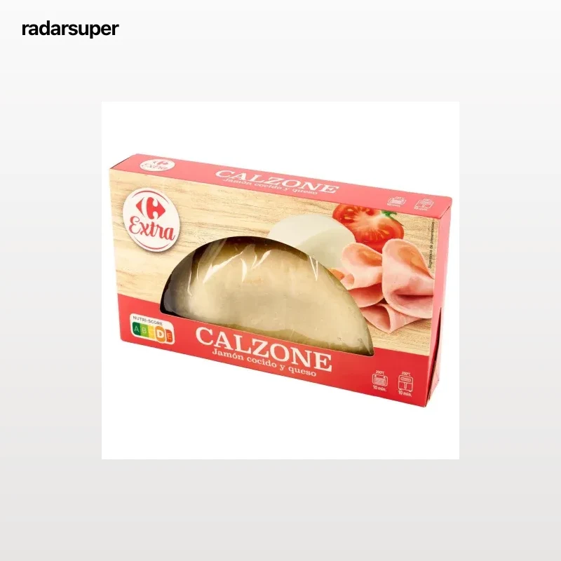 Pizza calzone jamón y queso Carrefour Extra 400 g.