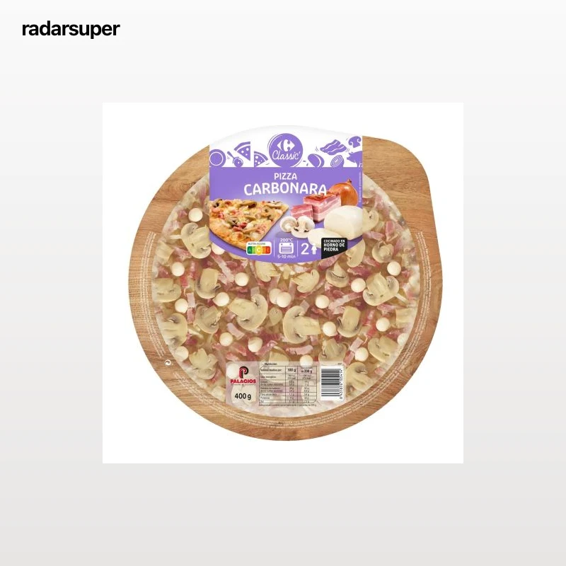 Pizza carbonara Carrefour Classic' 400 g.