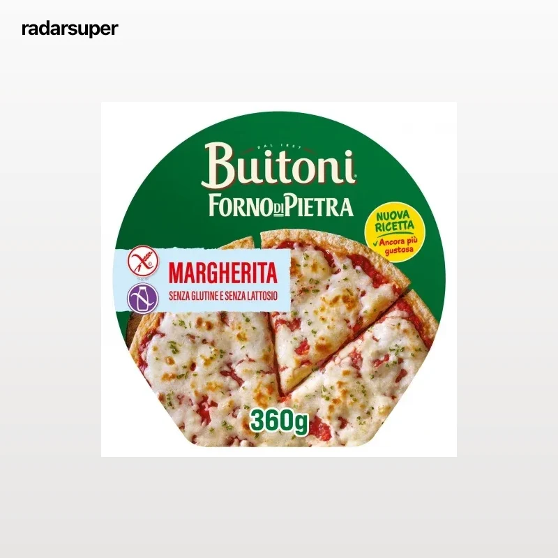 Pizza con queso y tomate Buitoni sin gluten y sin lactosa 360 g.