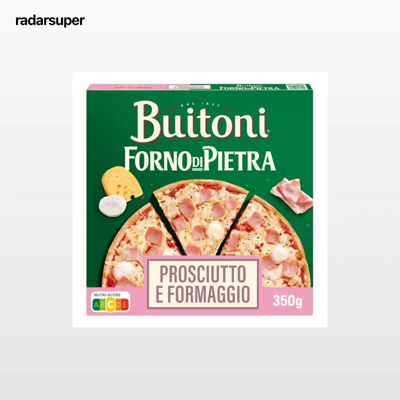 Pizza de jamón y queso fina y crujiente Forno di Pietra Buitoni 350 g.