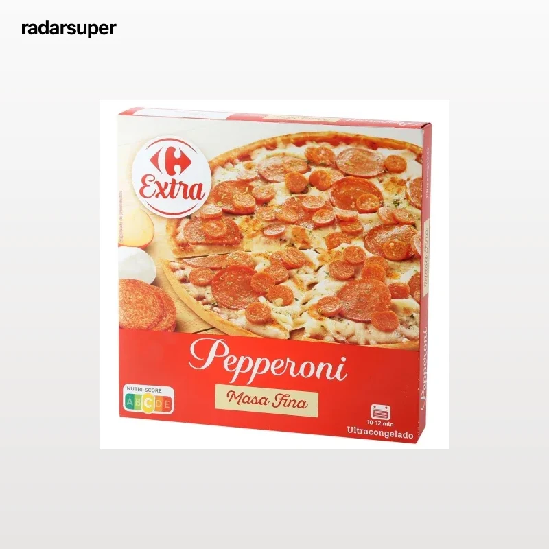 Pizza de peperoni ahumado Carrefour 320 g.