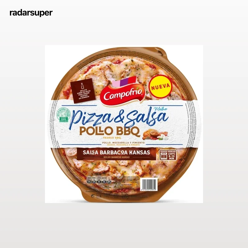 Pizza de pollo y salsa barbacoa Campofrío 400 g.