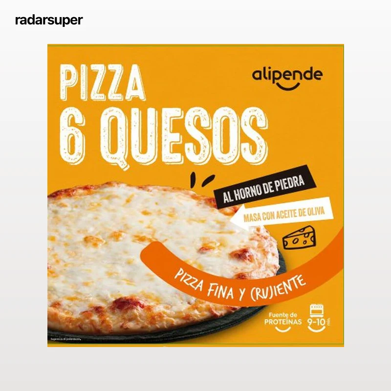 Pizza fina Alipende 375g 6 quesos