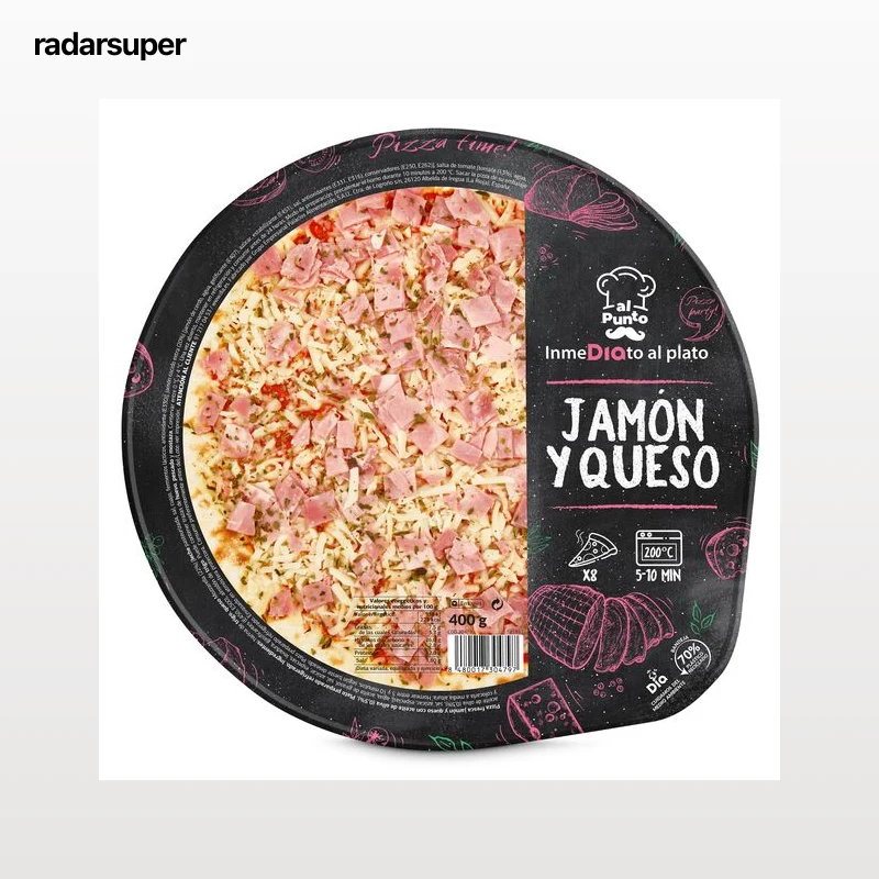 Pizza jamón y queso Dia Al Punto 400 g