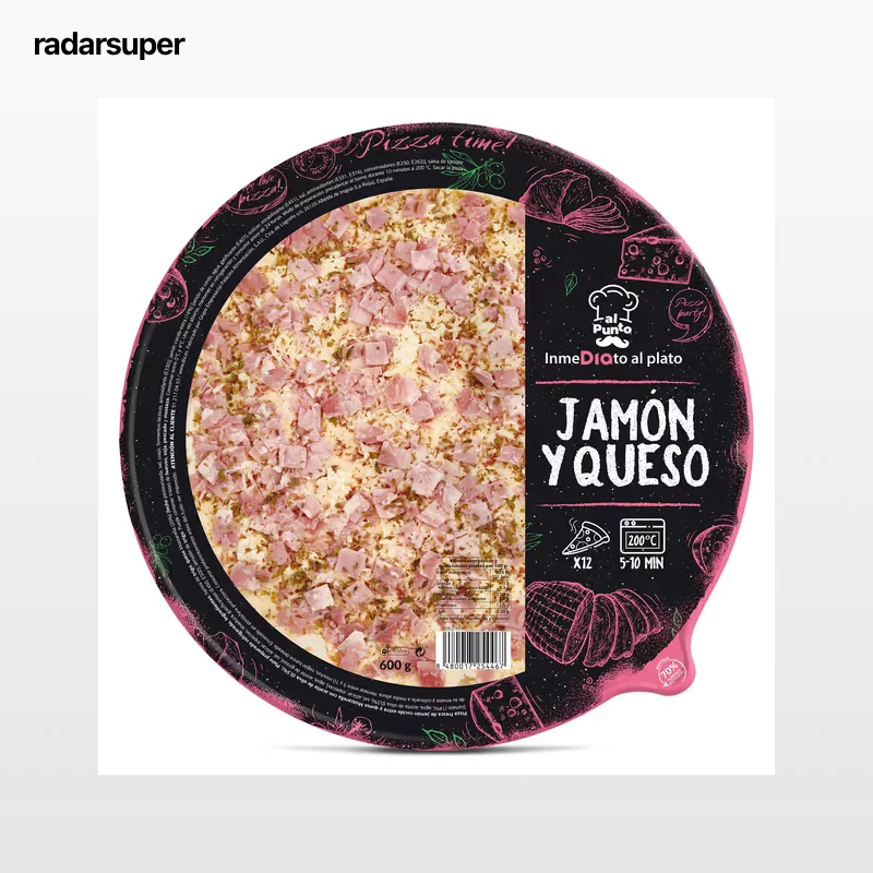 Pizza jamón y queso familiar Dia Al Punto 600 g
