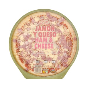 Pizza jamón y queso familiar