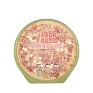 Pizza jamón y queso