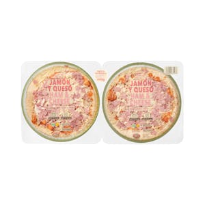 Pizza jamón y queso
