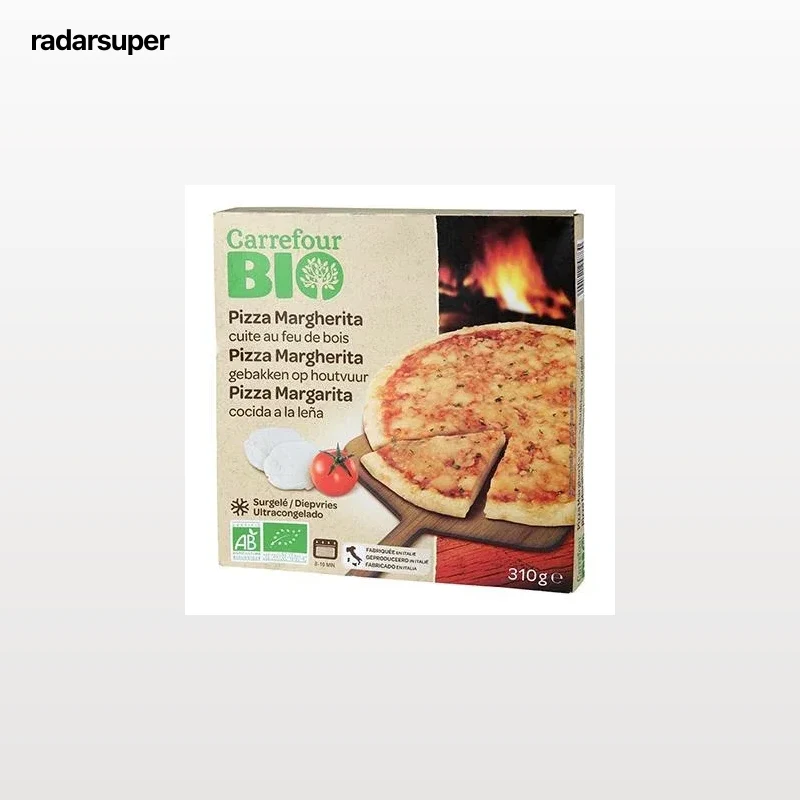 Pizza margarita ecológica Carrefour Bio 310 g.