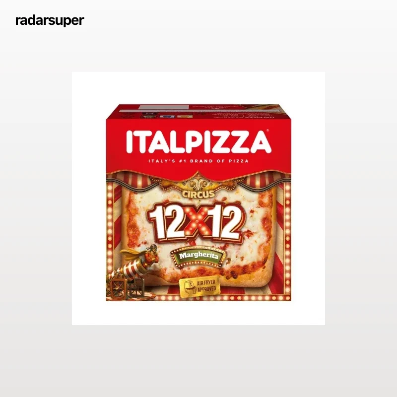 Pizza margherita cuadrada Italpizza pack de 4 unidades de 90 g.