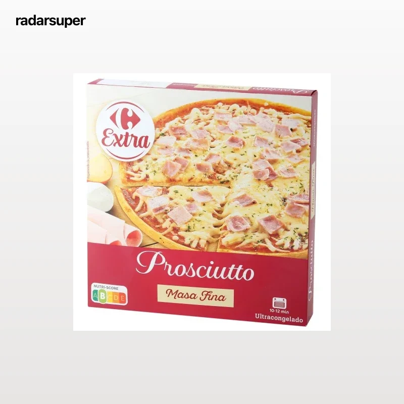 Pizza prosciutto Carrefour 330 g.