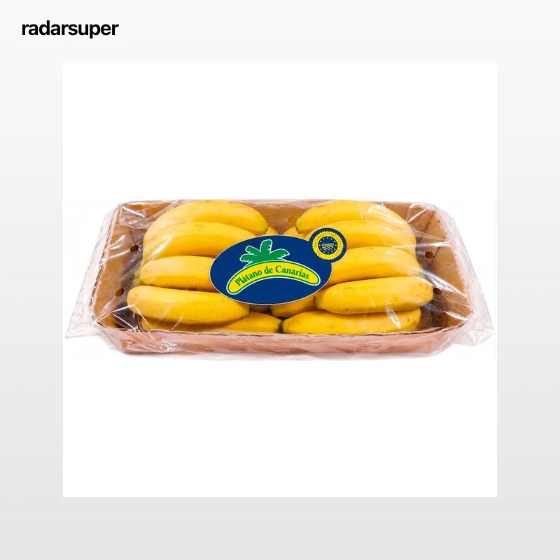 Plátanos maduros de Canarias con Indicación Geográfica Protegida (IGP), barqueta 900 g aproximadamente.