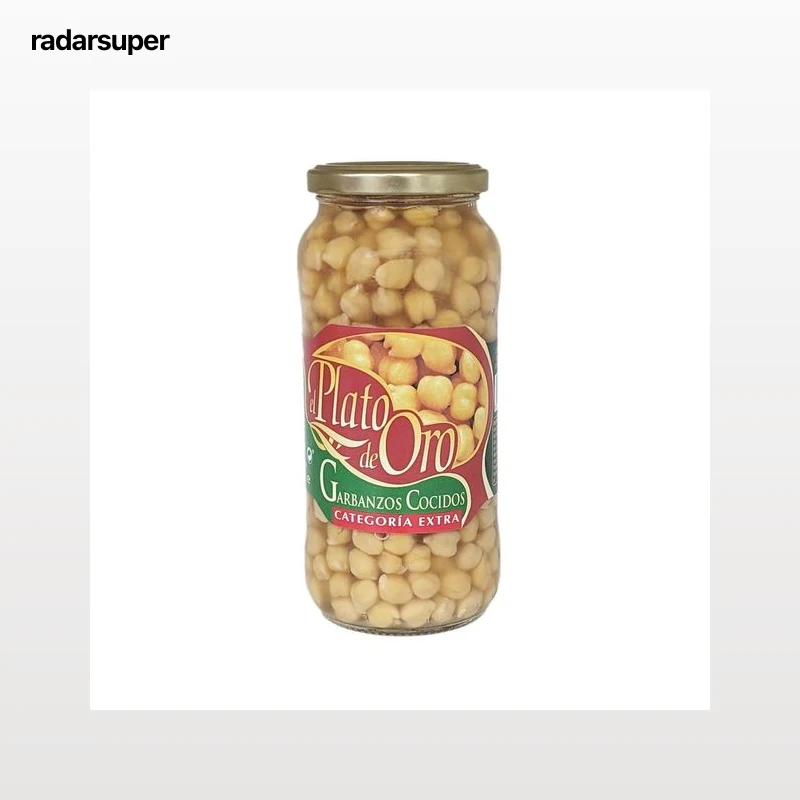 EL PLATO DE ORO Categoría extra Garbanzos cocidos en frasco de 400 g.
