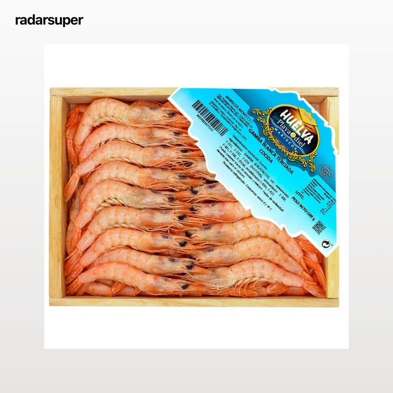 PLAYA ODIEL Gambas blancas cocidas terciadas 500 g.