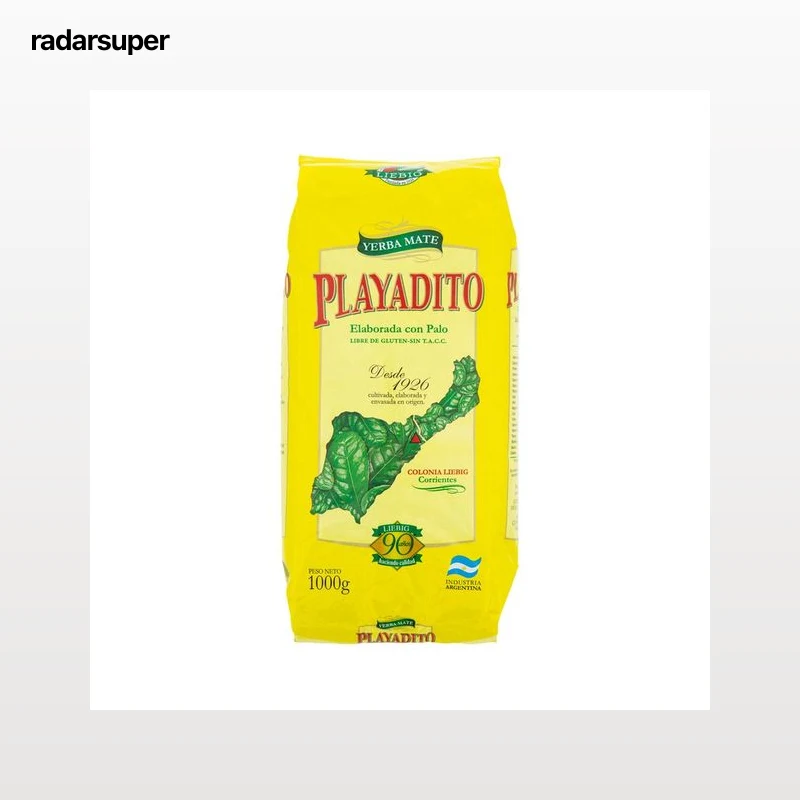 PLAYADITO Yerba mate para infusión PLAYADITO bolsa 1 kg.