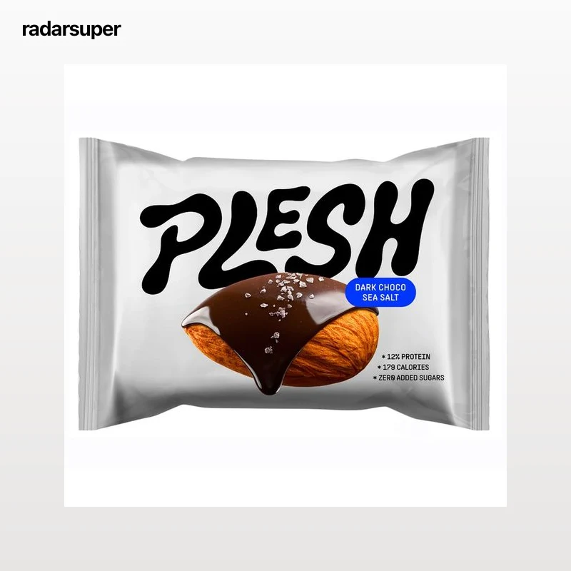 PLESH Almendras con chocolate negro y sal 30 g.
