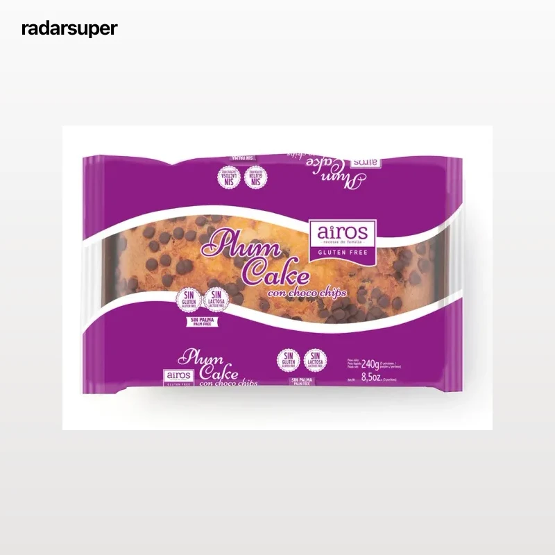 Plum cake Airos con choco chips 240g sin gluten