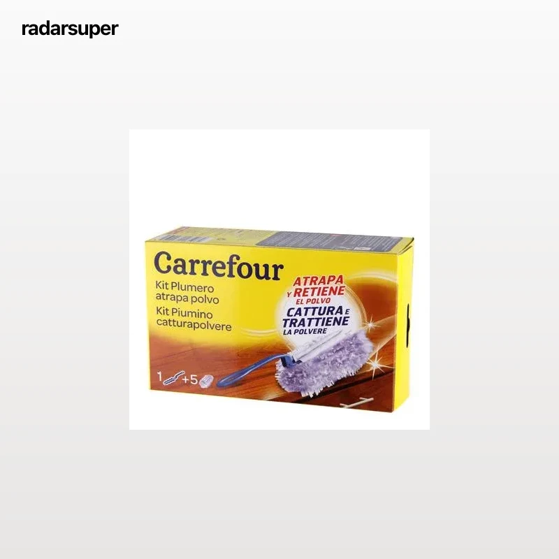 Plumero atrapapolvo con 5 recambios Carrefour 1 ud.