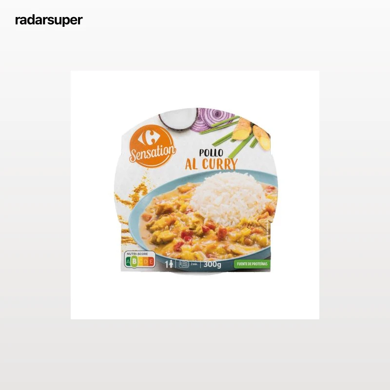 Pollo al curry Sensation Carrefour 300 g.