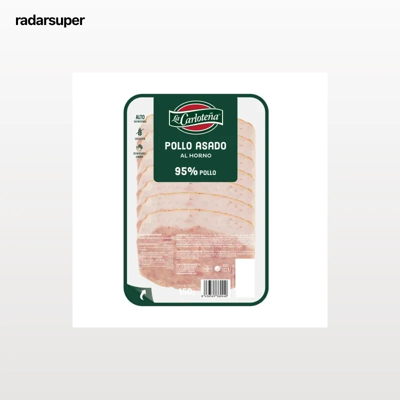 Pollo asado al horno relleno en lonchas La Carloteña sin gluten 150 g