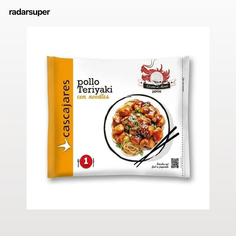 Pollo teriyaki con noodles Cascajares 400g
