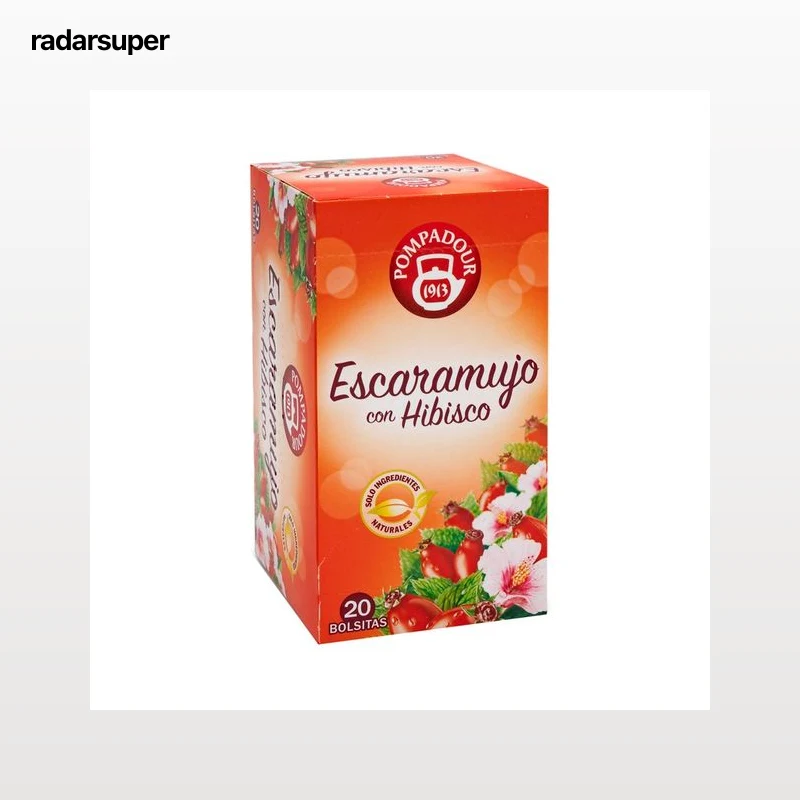 POMPADOUR Infusión de escaramujo con hibisco 20 uds.