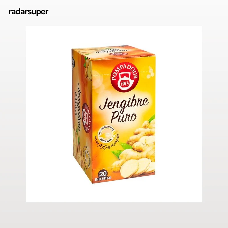 POMPADOUR Infusión de jengibre en bolsitas individuales 20 uds. 40 g.