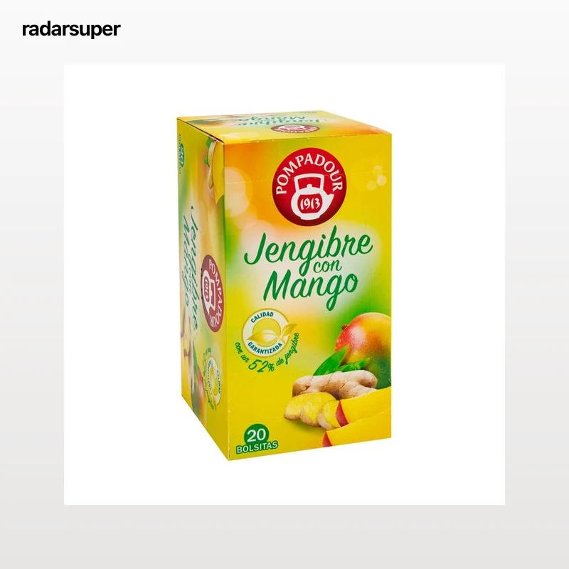 POMPADOUR Infusión jengibre con mango 45 g.