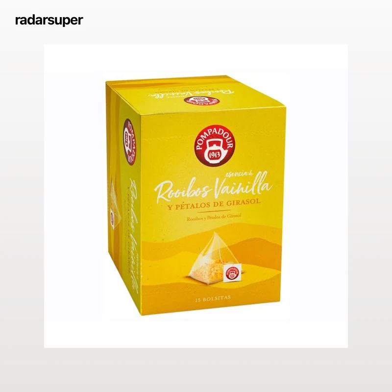 POMPADOUR Infusión rooibos de vainilla piramidal 15 uds. 30 g.