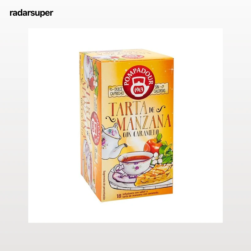 POMPADOUR Infusión de tarta de manzana 18 uds. 40,5 g.