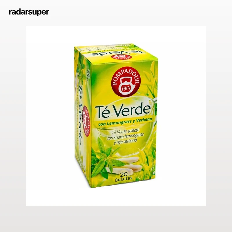 POMPADOUR Té verde con lemongrass y verbena 20 uds.