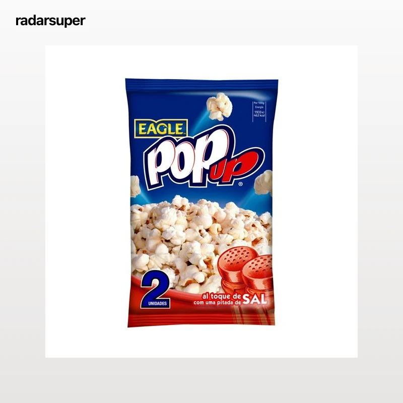 POP UP Palomitas de maíz al toque de sal para microondas paquete de 2 uds x 100 g.