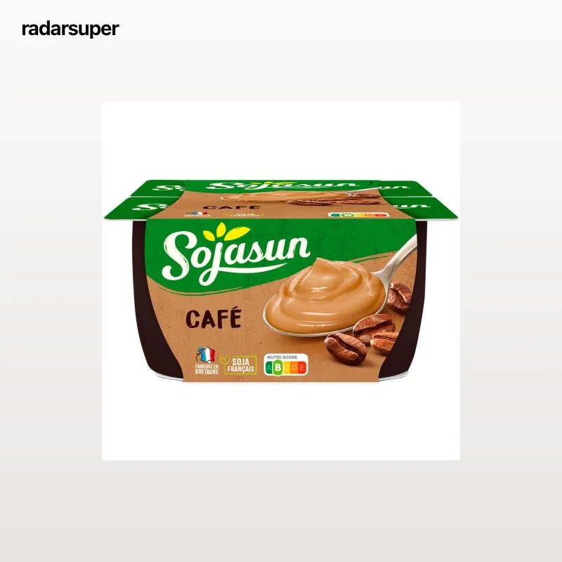 Postre de soja sabor café Sojasun pack de 4 unidades de 100 g.