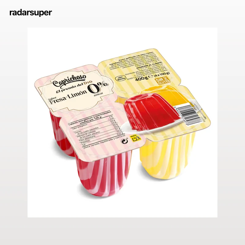 Postre gelificado sabor fresa y limón 0% Dia Caprichoso 4 x 100 g