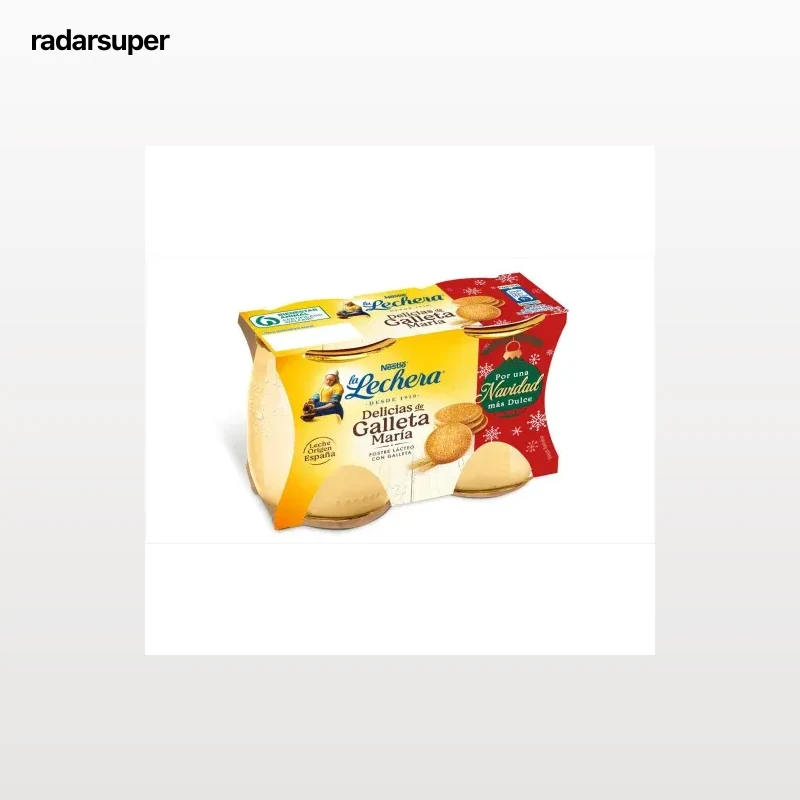 Postre lácteo con galleta María Nestlé La Lechera pack de 2 unidades de 125 g.