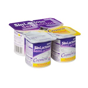 Postre lácteo cremoso natural azucarado sin lactosa